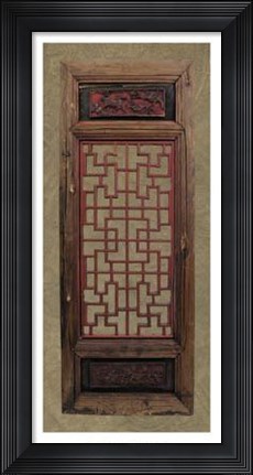 Framed Antique Shoji Screen III Print