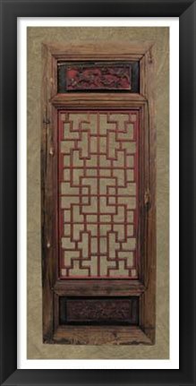 Framed Antique Shoji Screen III Print