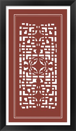 Framed Shoji Screen In Cinnabar IV Print