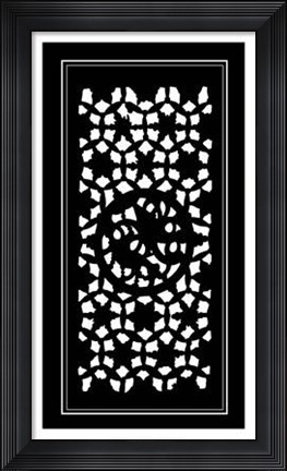 Framed Shoji Screen In Ebony II Print