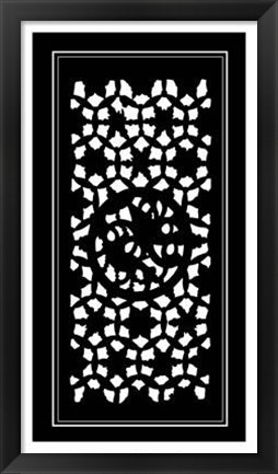 Framed Shoji Screen In Ebony II Print