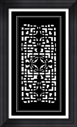 Framed Shoji Screen In Ebony IV Print
