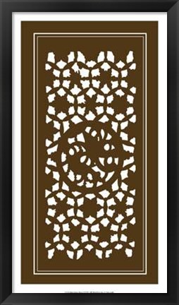 Framed Shoji Screen In Brown II Print