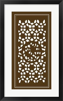 Framed Shoji Screen In Brown II Print