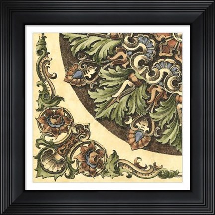 Framed Renaissance Elements III Print