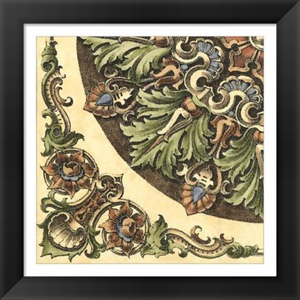 Framed Renaissance Elements III Print