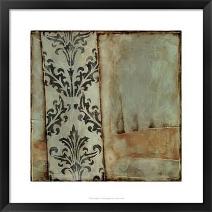 Framed Damask Harmony I Print