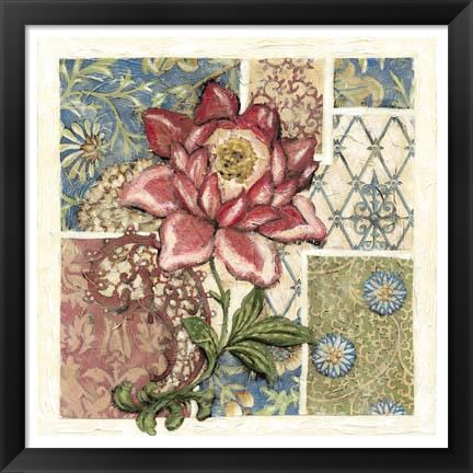 Framed Rose Chintz II Print