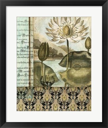 Framed Elegant Water Lily I Print