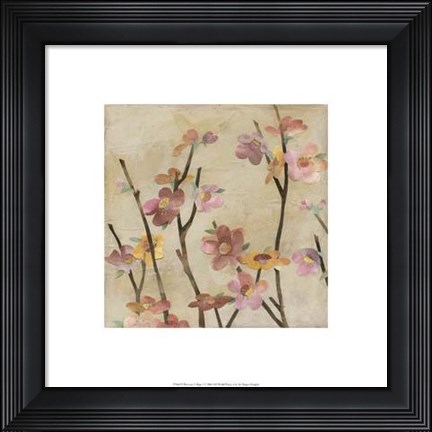 Framed Blossom Collage I Print