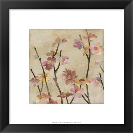 Framed Blossom Collage I Print