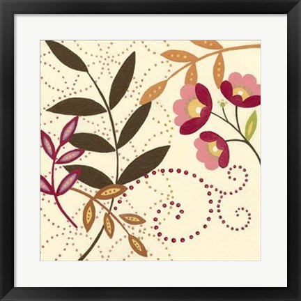 Framed Berry Blossom I Print