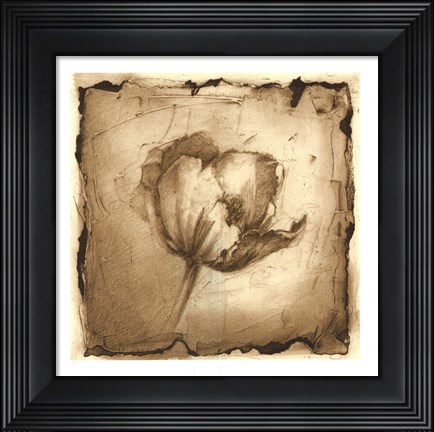 Framed Floral Impression IV Print