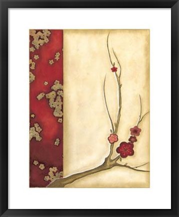 Framed Crimson Branch I Print