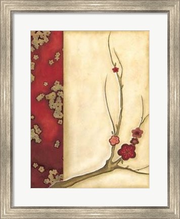 Framed Crimson Branch I Print