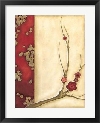 Framed Crimson Branch I Print