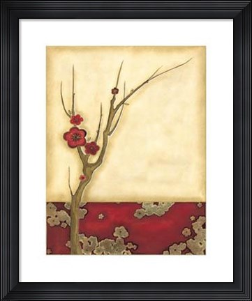 Framed Crimson Branch II Print