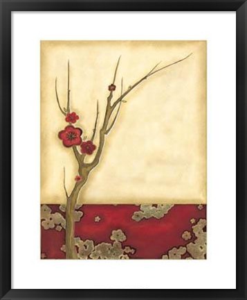 Framed Crimson Branch II Print