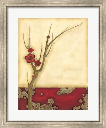 Framed Crimson Branch II Print