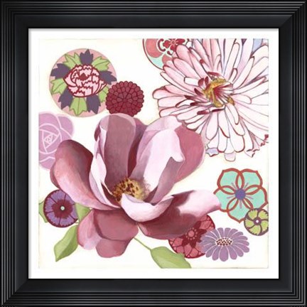 Framed Petal Profusion I Print