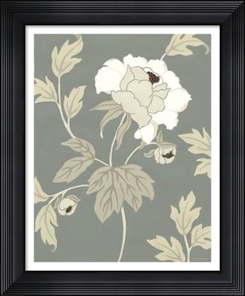 Framed Peony Elegance II Print
