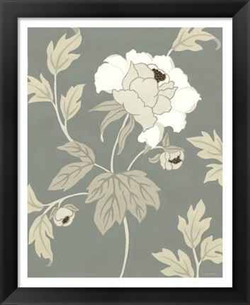 Framed Peony Elegance II Print