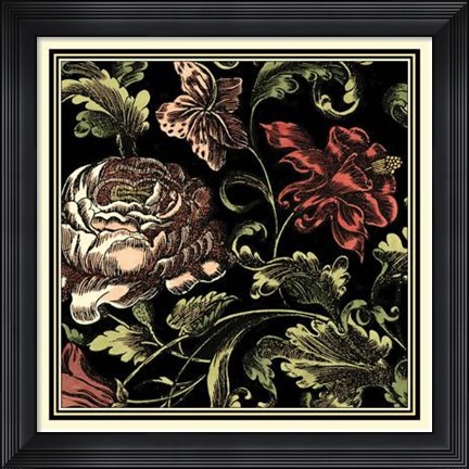 Framed Floral Fancy I Print