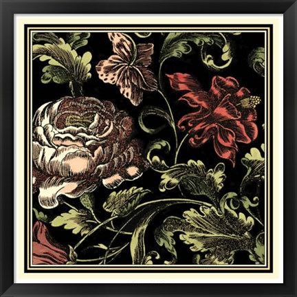 Framed Floral Fancy I Print