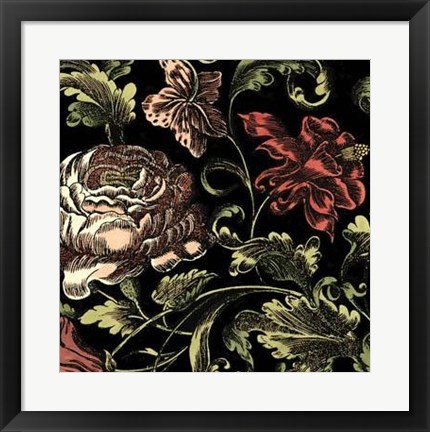 Framed Floral Fancy I Print