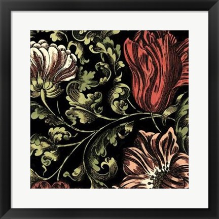 Framed Floral Fancy II Print