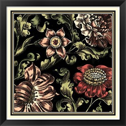 Framed Floral Fancy III Print