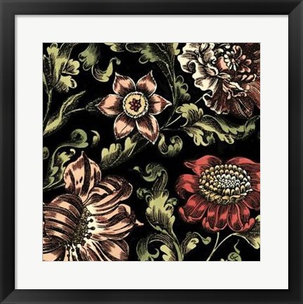 Framed Floral Fancy III Print