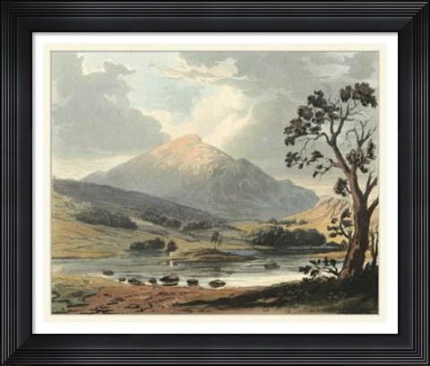 Framed Picturesque English Lake II Print
