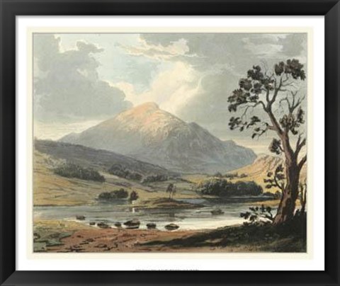 Framed Picturesque English Lake II Print