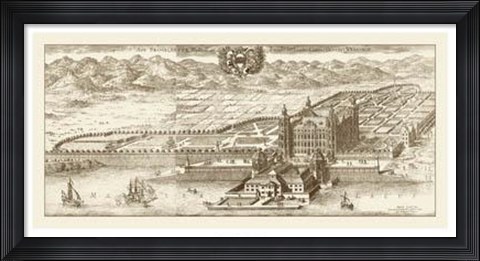 Framed Sepia Arxskogkloster Print