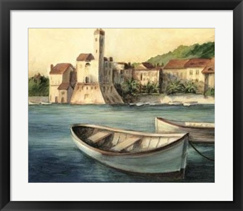 Framed Mediterranean Harbor II Print