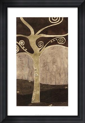 Framed Sylvan Spirals I Print