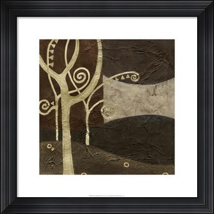 Framed Sylvan Spirals III Print
