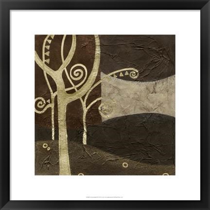 Framed Sylvan Spirals III Print