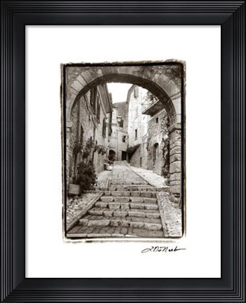 Framed Village Passageway Print