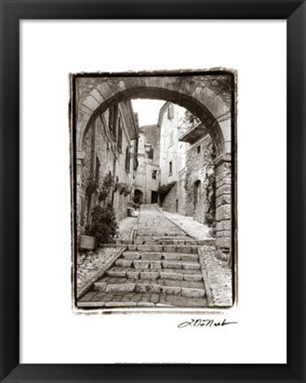 Framed Village Passageway Print