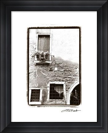 Framed Balcony Flowers Print