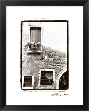 Framed Balcony Flowers Print