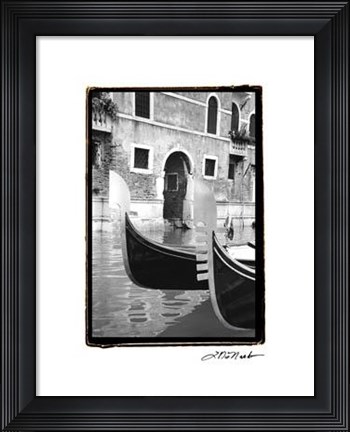 Framed Resting Gondolas Print