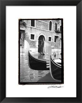 Framed Resting Gondolas Print