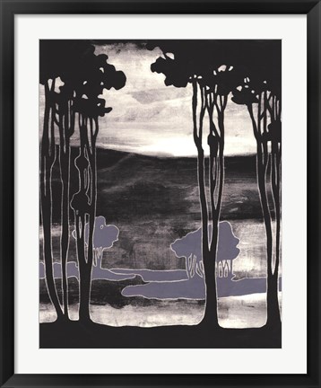 Framed Nouveau Landscape I Print