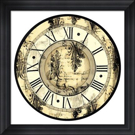 Framed Aged Elegance Clock Print