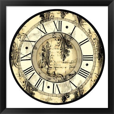 Framed Aged Elegance Clock Print