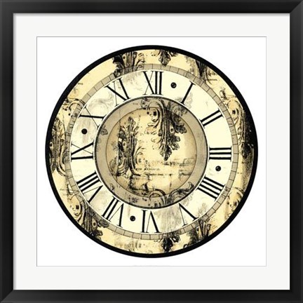 Framed Aged Elegance Clock Print