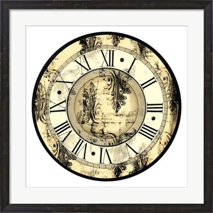 Framed Aged Elegance Clock Print